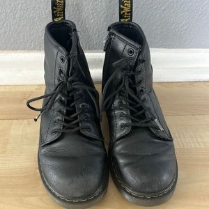 Girls Dr Martens lace & zip up black boots size 3